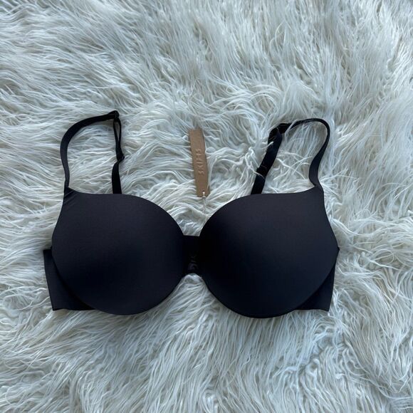 Skims Ultimate Push up Plunge Bra Onyx Size 38D - Picture 2 of 8